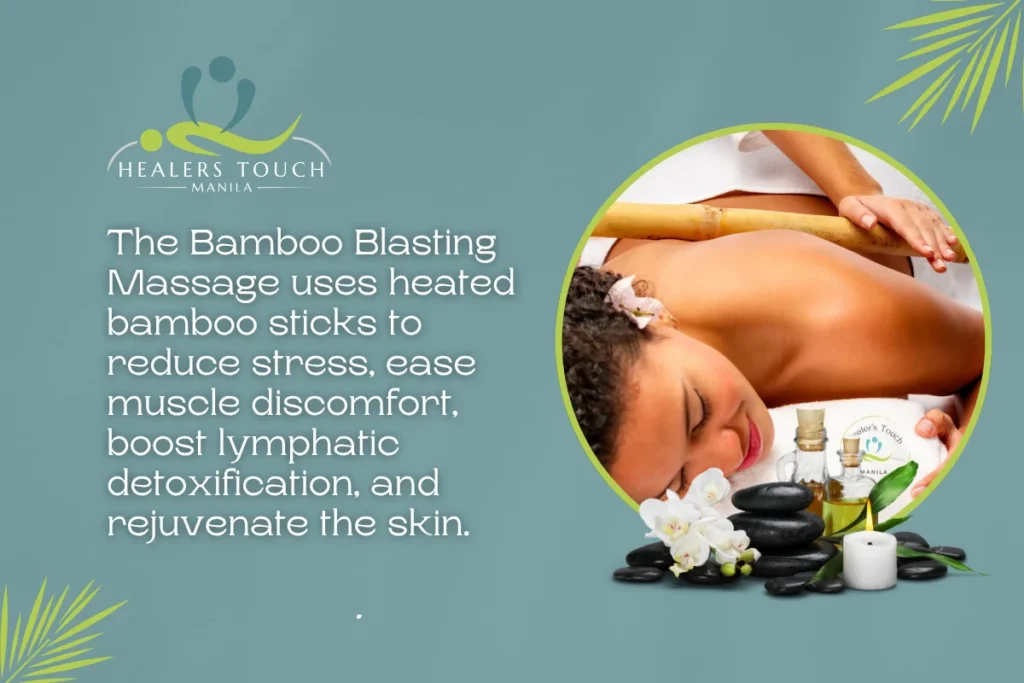 Relaxing bamboo blasting massage for stress relief and skin rejuvenation.