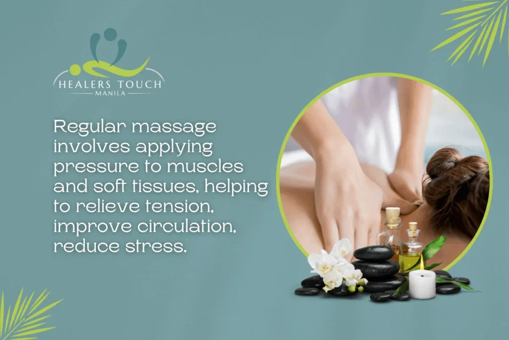 Professional massage therapy for wellness, digestion, and stress relief at Healers Touch Manila.