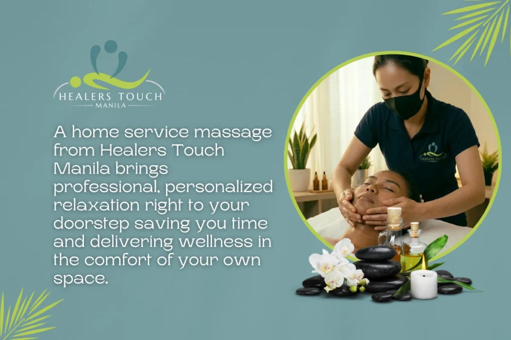 Relaxing home massage by Healers Touch Manila for ultimate comfort.