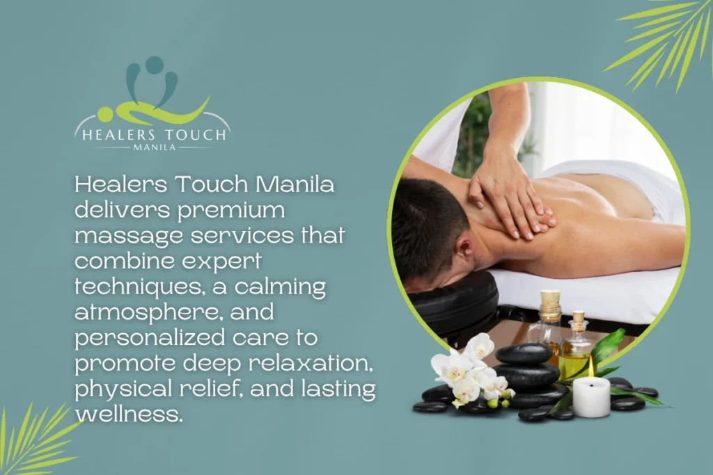 Relaxing massage session at Healers Touch Manila for total wellness and stress relief.