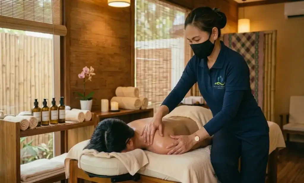 Home massage therapy for relaxation and wellness in Mandaluyong. Skilled therapists providing soothi.